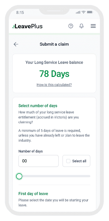 Claim form flow