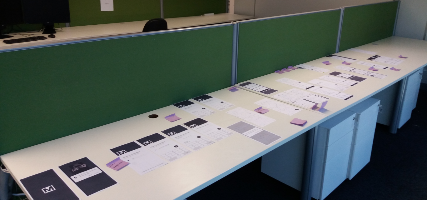 Wireframes on the wall