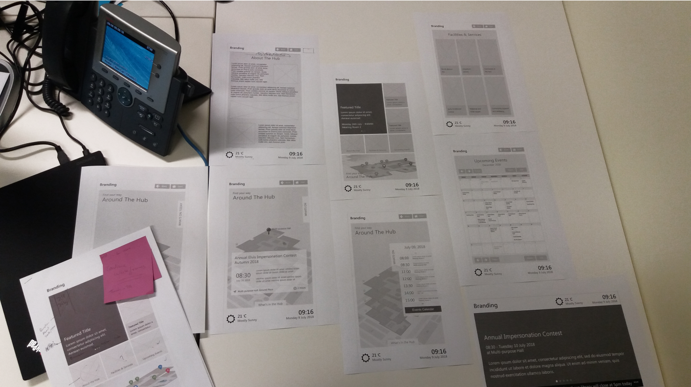 Wireframes on the wall