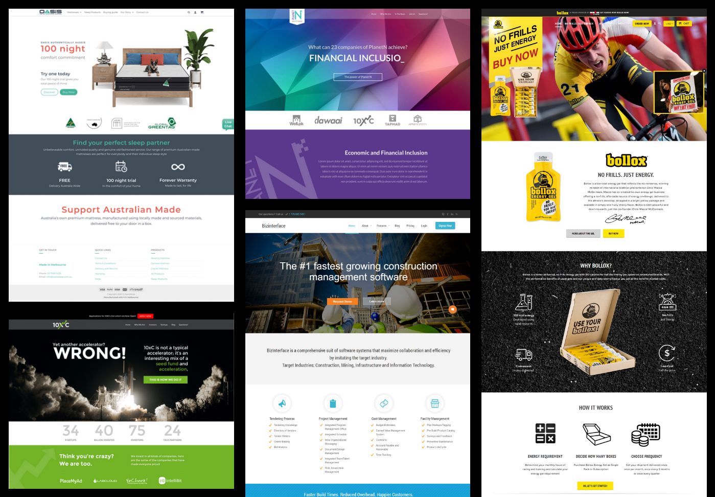 Past freelance design work